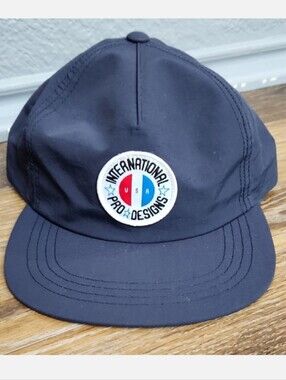 NWOT IPD Gray USA Red White Blue Stars Hat International Pro Designs